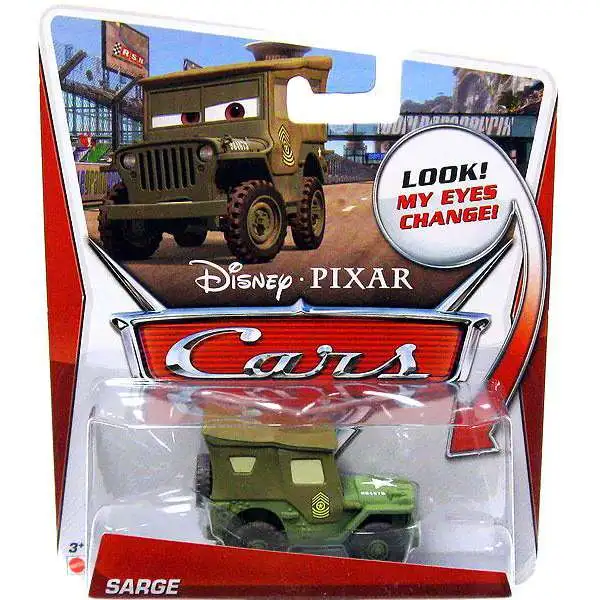 Disney / Pixar Cars Lenticular Eyes Series 3 Sarge Diecast Car [Damaged Package]