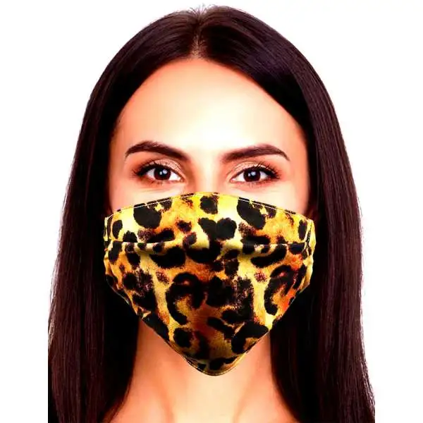 Gotta Get it Gifts Polyester / Spandex, Fabric, Adjustable, 2-Layer Reusable & Washable Leopard Face Mask [One Size Fits All]