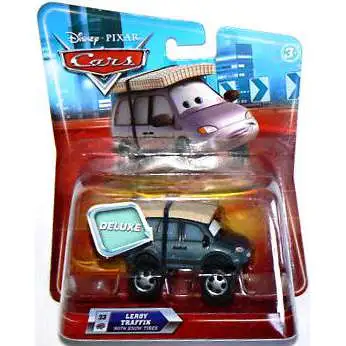 Disney / Pixar Cars Deluxe Oversized Leroy Traffik Diecast Car [Snow Tires]