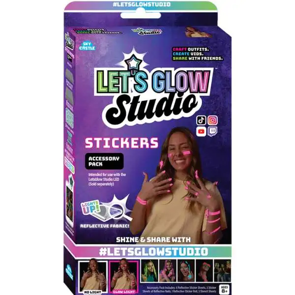 Let's Glow Studio Accessory Stickers Craft Kit [Damaged Package]