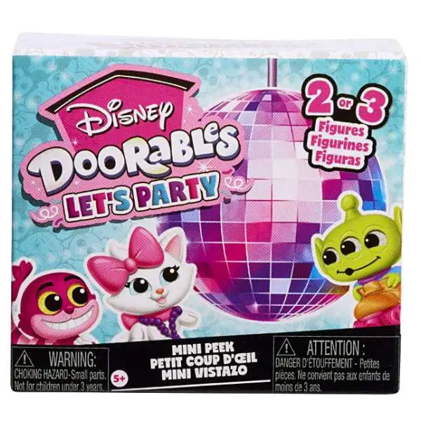 Disney Doorables Let's Party MINI Peek Mystery Pack [2 OR 3 RANDOM Figures]