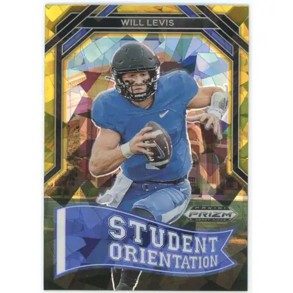 NFL Tennessee Titans 2023 Panini Prizm Draft Picks Gold Ice Prizm Will Levis SO-3 [Rookie, Student Orientation]