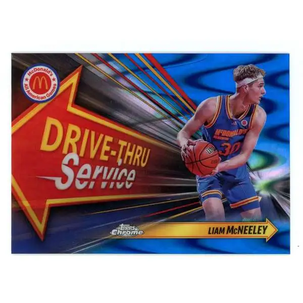 NBA 2024 Topps McDonald's All American Blue Raywave Drive-Thru Service Liam McNeeley DTS-LIM