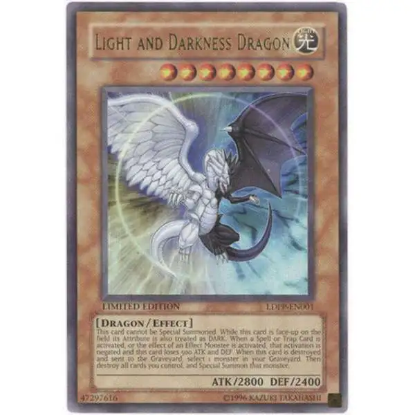 YuGiOh Trading Card Game Light and Darkness Power Pack Ultra Rare Light and Darkness Dragon LDPP-EN001