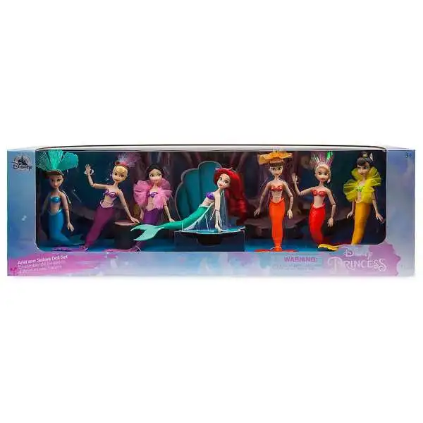 Disney Princess The Little Mermaid 30th Anniversary Ariel & Sisters Exclusive 7-Pack Doll Set