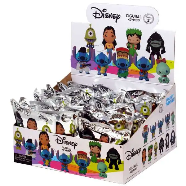 Disney 3D Figural Keyring Lilo & Stitch Series 2 Mystery Box [24 Packs]