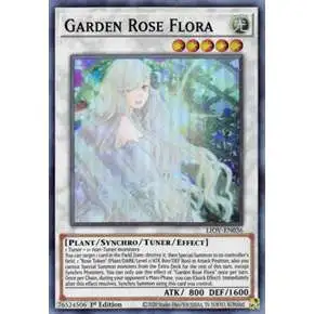 YuGiOh Lightning Overdrive Super Rare Garden Rose Flora LIOV-EN036