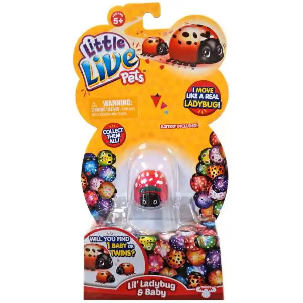 Little Live Pets Lil' Ladybug & Baby Strawberry Figure [One or Two Babies, Damaged Package]