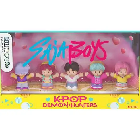 Fisher Price KPop Demon Hunters Little People Collector Saja Boys Mini Figure 5-Pack [Jinu, Abby, Baby, Romance & Mystery] (Pre-Order ships April)