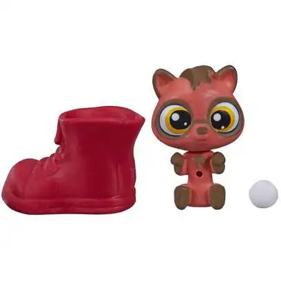 Littlest Pet Shop The Littlest Pets Collection Series 2 Red & Brown Raccoon with Boot 1-Inch [Loose]