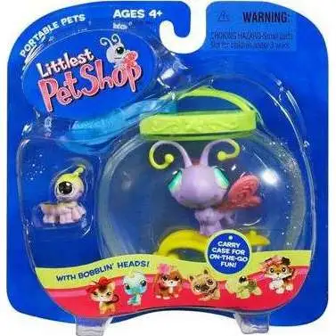 Littlest Pet Shop Pet Pairs Butterfly & Caterpillar Figure 2-Pack [Jar, Damaged Package]