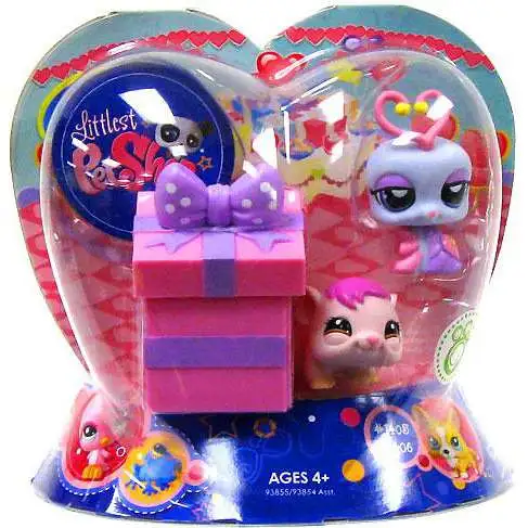 Littlest Pet Shop Valentines Day Lovebug & Hamster Exclusive Figure 2-Pack #1406, 1408 [Present]