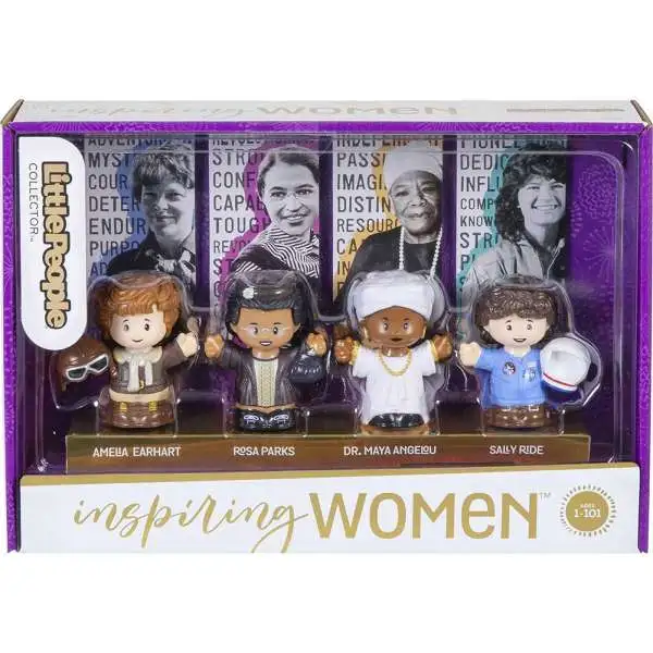 Fisher Price Little People Collector Series Inspiring Women Figure 4-Pack [Amelia Earhart, Rosa Parks, Dr. Maya Angelou & Sally Ride]