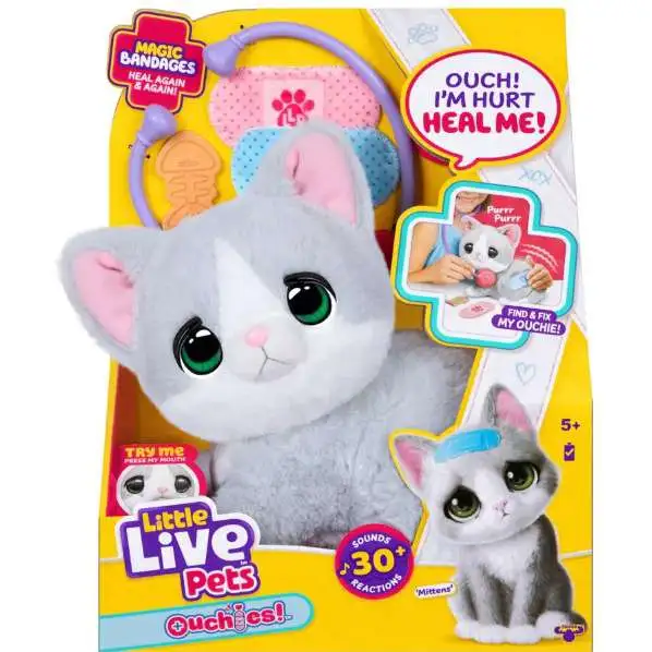 Little Live Pets Ouchies Kitten Electronic Pet [30+ Sounds & Reactions!]