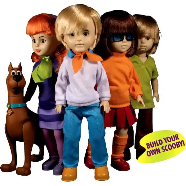 Living Dead Dolls Scooby Doo & Mystery Inc. LDD Presents Shaggy, Velma, Daphne & Fred Set of 4 Dolls [Each Contains Part to Build Scooby-Doo!]