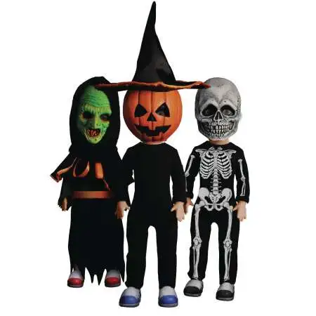 Living Dead Dolls Halloween 3: Season of the Witch Trick or Treaters 10-Inch Doll 3-Pack Boxed Set [Witch, Skeleton & Jack-O-Lantern]