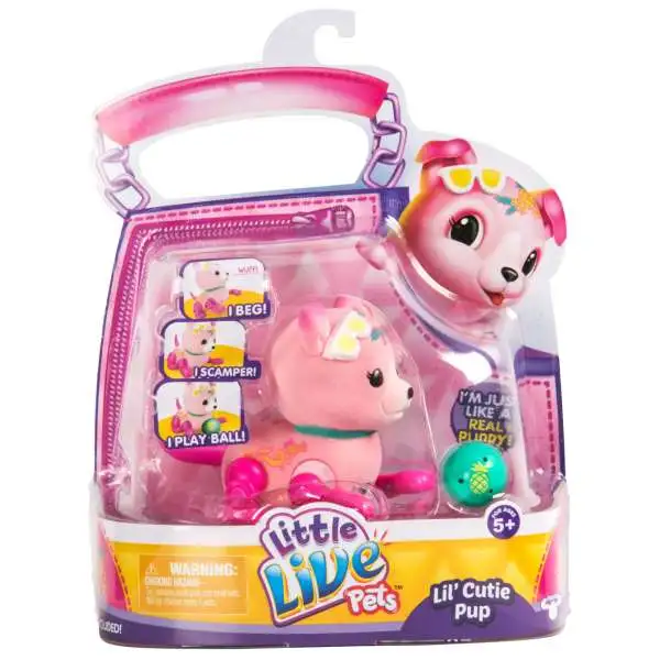 Little Live Pets Lil' Cutie Pup Shine-Apple Figure