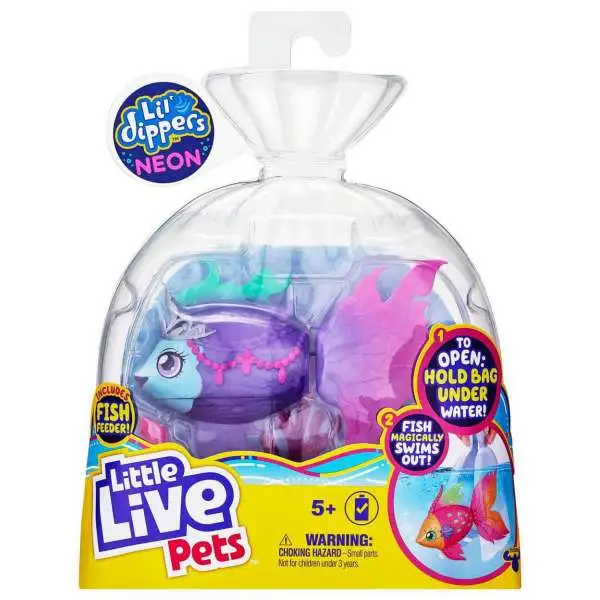 Little Live Pets Lil' Dippers Neon Princessa Swimming Fish