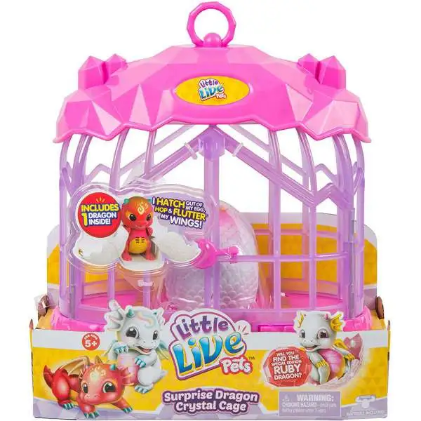Little Live Pets Dragons Surprise Dragon Crystal Cage Playset