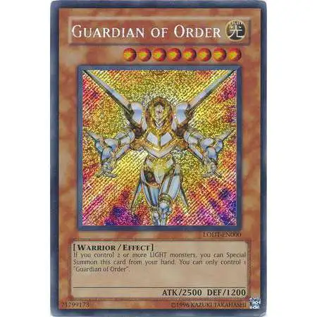 YuGiOh GX Trading Card Game Light of Destruction Secret Rare Guardian of Order LODT-EN000