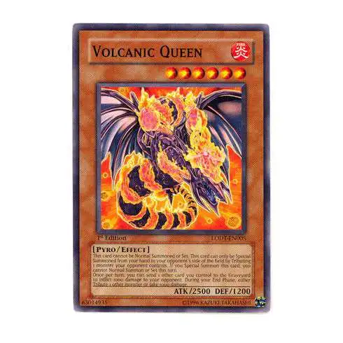 YuGiOh GX Trading Card Game Light of Destruction Common Volcanic Queen LODT-EN005