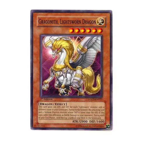 YuGiOh GX Trading Card Game Light of Destruction Common Gragonith, Lightsworn Dragon LODT-EN025