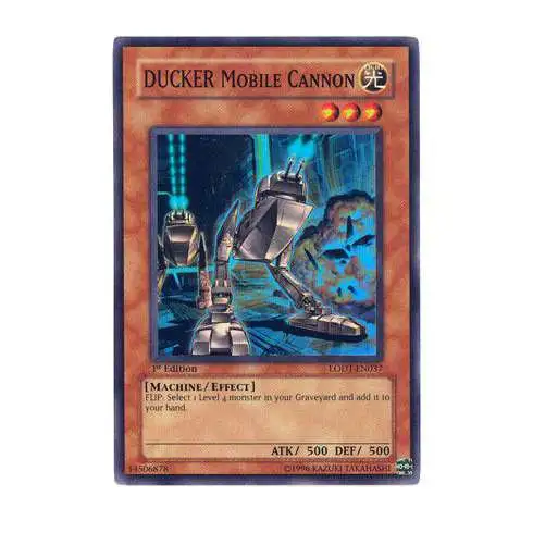 YuGiOh GX Trading Card Game Light of Destruction Super Rare DUCKER Mobile Cannon LODT-EN037