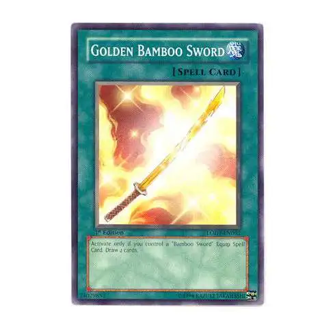 YuGiOh GX Trading Card Game Light of Destruction Common Golden Bamboo Sword LODT-EN062