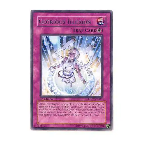 YuGiOh GX Trading Card Game Light of Destruction Rare Glorious Illusion LODT-EN071