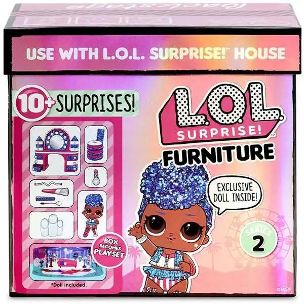 LOL Surprise Furniture Series 2 Backstage & Independent Queen Doll & Play Set Pack