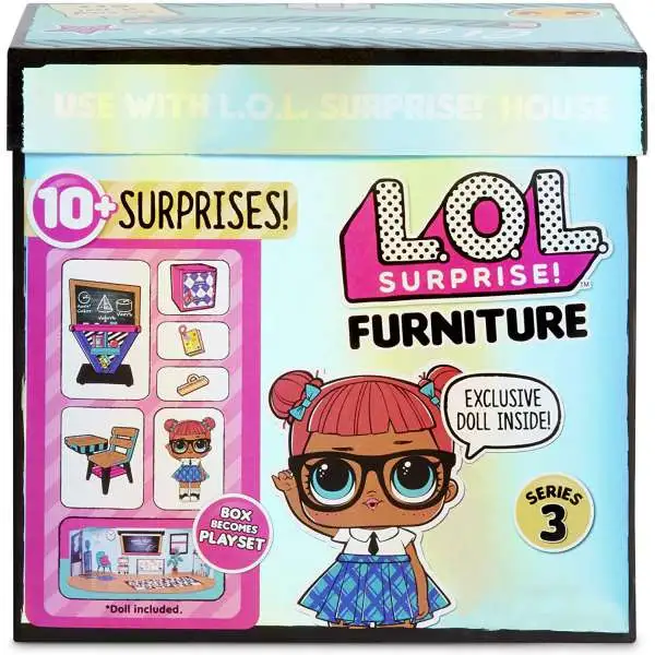 LOL Surprise Furniture Series 3 Classroom & Teacher's Pet Doll & Play Set Pack
