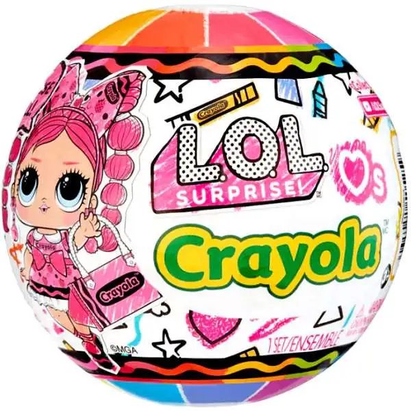 LOL Surprise Loves CRAYOLA Doll Tots Mystery Pack [1 RANDOM Doll]