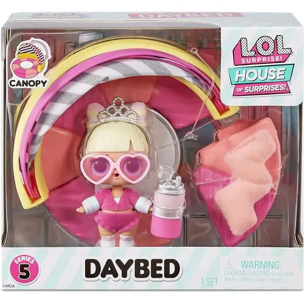 LOL Surprise House of Surprises Series 5 Daybed with Suite Princess Playset