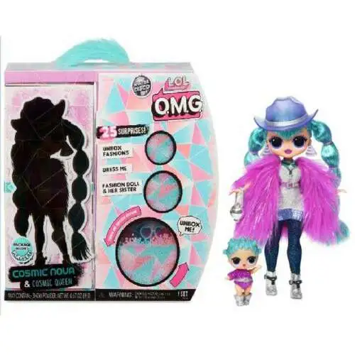 LOL Surprise Winter Disco OMG Cosmic Nova & Cosmic Queen Fashion Doll
