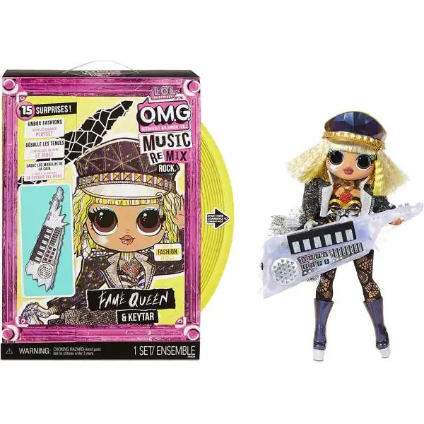 LOL Surprise OMG Music Remix Rock Fame Queen Fashion Doll [& Keytar]