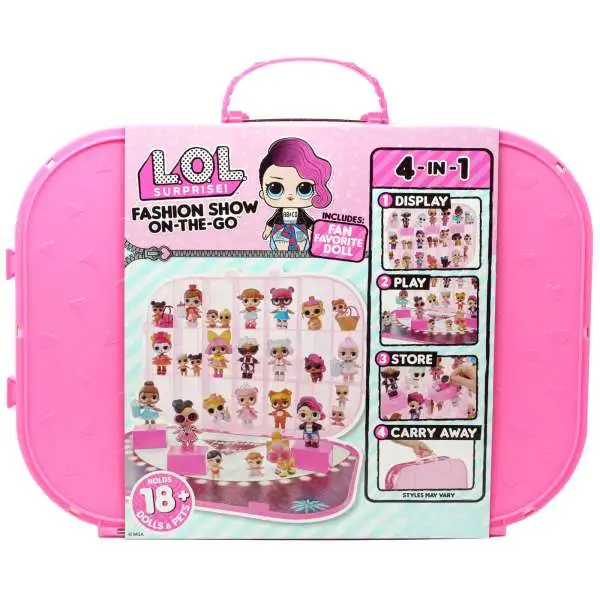 LOL Surprise Fashion Show On The Go HOT Pink Storage Carry Case [Includes 1 Doll!, Damaged Package]