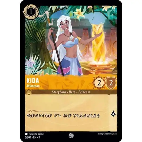 Disney Lorcana Trading Card Game Into the Inklands Common Kida - Atlantean #6