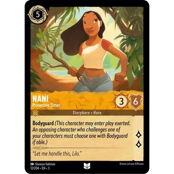 Disney Lorcana Trading Card Game Into the Inklands Uncommon Nani - Protective Sister #12