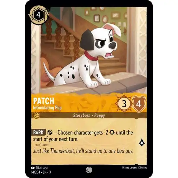 Disney Lorcana Trading Card Game Into the Inklands Common Patch - Intimidating Pup #14