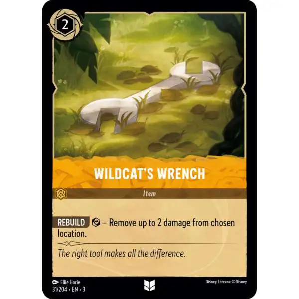 Disney Lorcana Trading Card Game Into the Inklands Uncommon Wildcat's Wrench #31