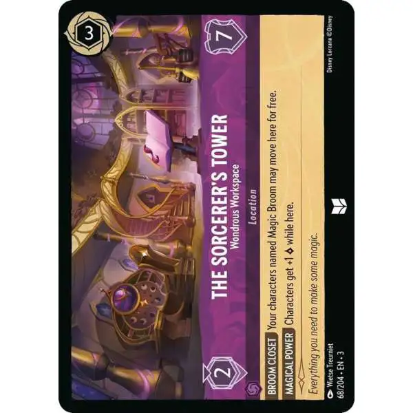 Disney Lorcana Trading Card Game Into the Inklands Uncommon The Sorcerer's Tower - Wondrous Workspace #68