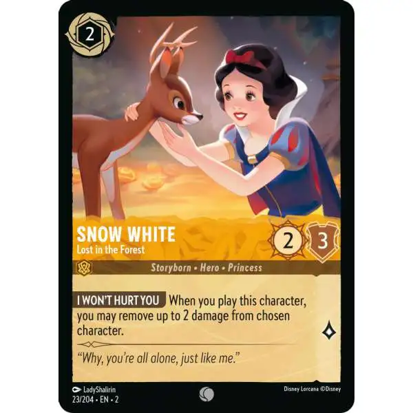 Disney Lorcana Trading Card Game Rise of the Floodborn Common Snow White - Lost in the Forest #23