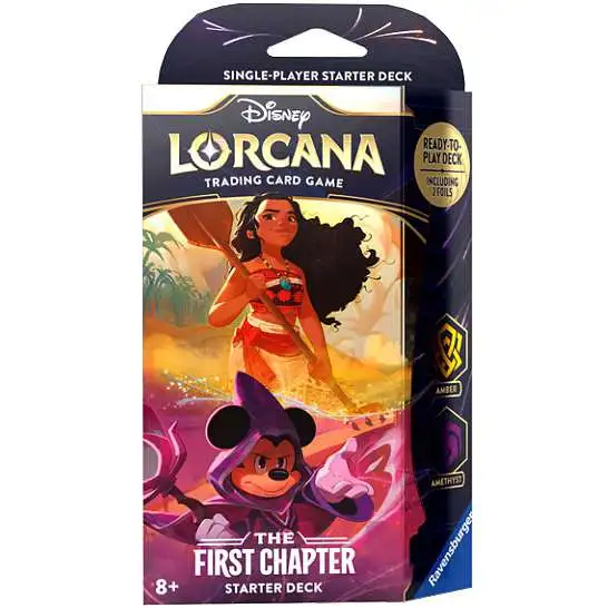 Disney Lorcana Trading Card Game The First Chapter Amber & Amethyst Starter Deck [60 Cards]