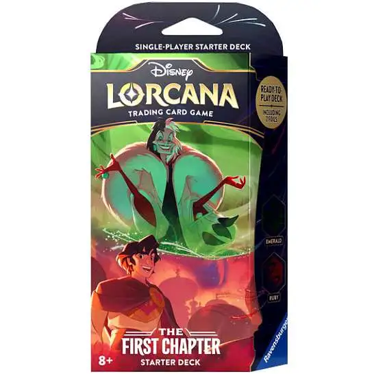 Disney Lorcana Trading Card Game The First Chapter Ruby & Emerald Starter Deck [60 Cards]