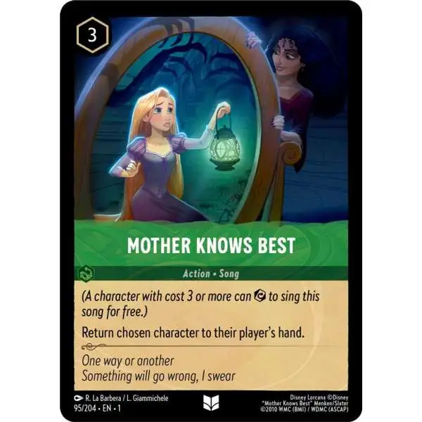Disney Lorcana Trading Card Game The First Chapter Single Card Uncommon  Mother Knows Best 95 FOIL - ToyWiz