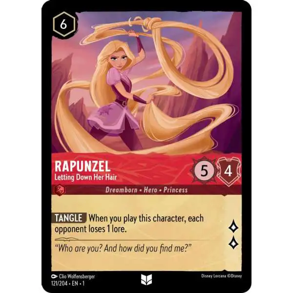 Legendary Disney Lorcana Card Rapunzel Gifted Artist 5 Cost