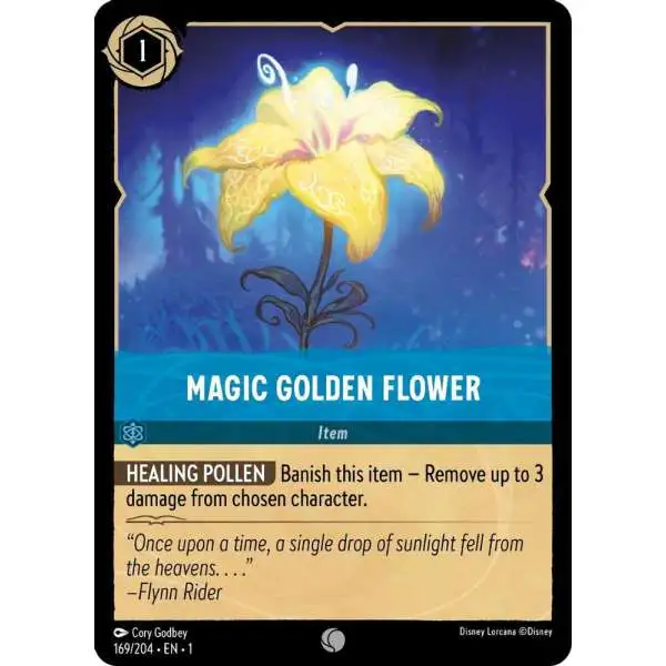 Disney Lorcana Trading Card Game The First Chapter Common Magic Golden Flower #169