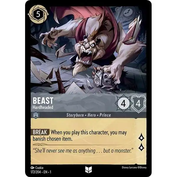 lorcana beast cards 2023 Disney TCG Rise of the Floodborn #210/204 Overflowing = el.client Beast - Relentless Disney Lorcana