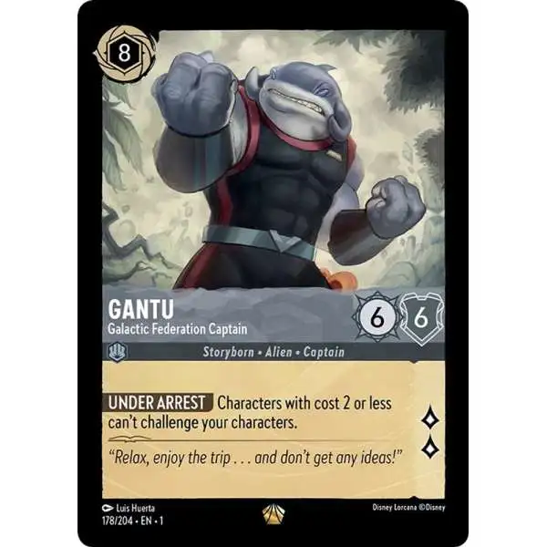 Disney Lorcana Trading Card Game The First Chapter Legendary Gantu - Galactic Federation Captain #178