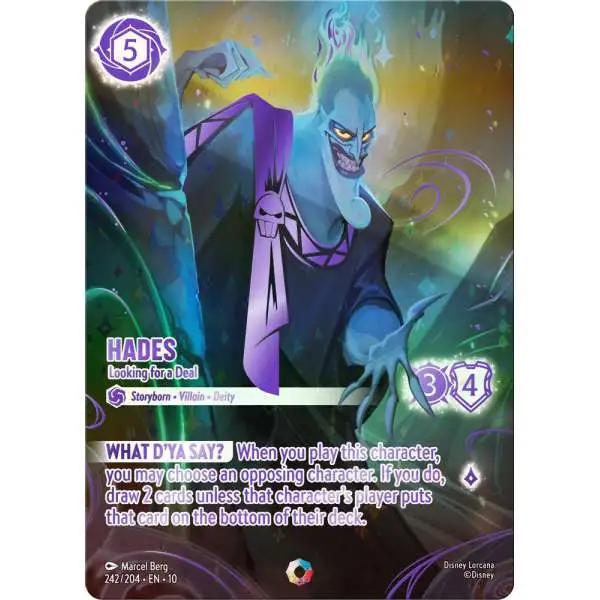 hades lorcana cards Enchanted Card Japanese Infernal Schemer Ink Type Hades Infernal Schemer Lorcana Proxy/Orica,